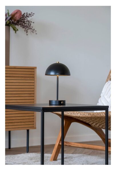 Sjajno crna LED stolna lampa (visina 25 cm) Holt – House Nordic