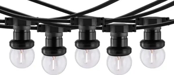 LED RASVJETNI LANAC ZA BALKON ILI TERASU E27 11.5m 20 bases IP44 -0,5m 4751029894557