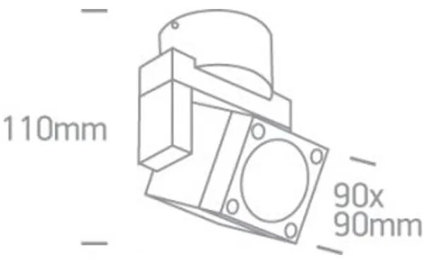 REFLEKTOR 1x35W/GU-10 IP54 ALUMINIJ DM67162/AL#