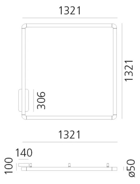 ALPHABET OF LIGHT 120 ZIDNA/STROPNA SVJETILJKA LED 3000K BIJELA AR1430210A