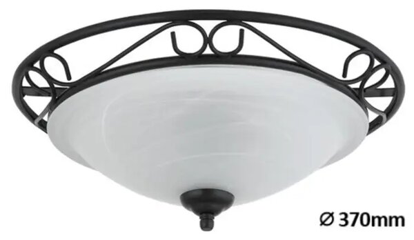 ATHEN STROPNA SVJETILJKA E27 2X MAX 60/CRNA/IP20 RA3722
