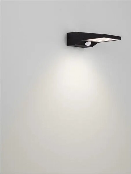 TEK VANJSKA SOLARNA ZIDNA SVJETILJKA LED 1W 105Lm IP54 3000K CRNA + SENZOR NL9136460