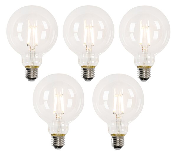 Set od 5 pametnih LED žarulja E27 G95 4,5W 470lm 2700-6500K