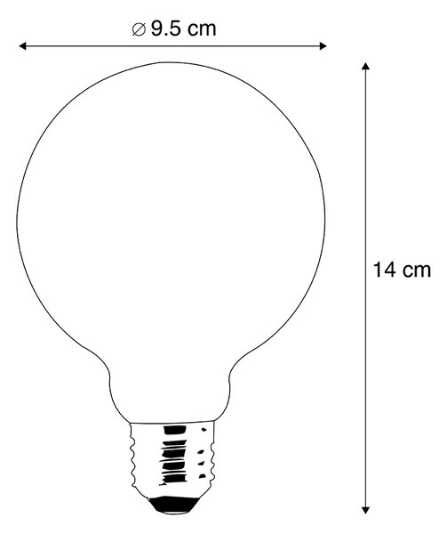 Set od 5 pametnih LED žarulja E27 G95 4,5W 470lm 2700-6500K