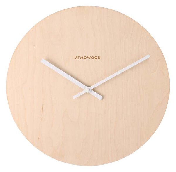 ATMOWOOD sat breza 34 cm - bijele kazaljke