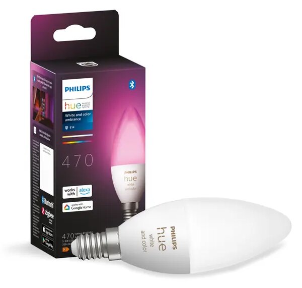 Philips Hue WHITE & COLOR AMBIANCE LED ŽARULJA 1×E14/5.3W/2000-6500K+RGB/470lm 8719514356610