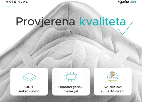 Vodootporan štitnik madraca PROŠIVEN za krevetic 70 x 140 cm