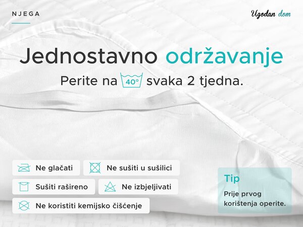 Vodootporan štitnik madraca PROŠIVEN za krevetic 70 x 140 cm