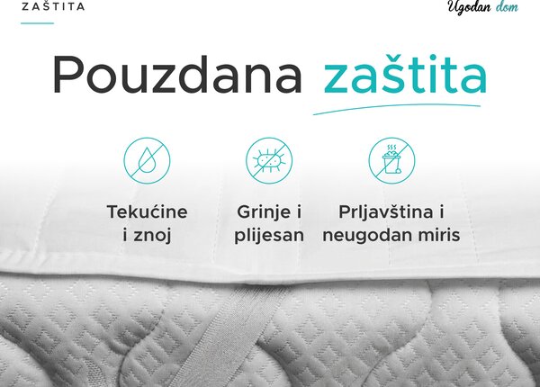 Vodootporan štitnik madraca PROŠIVEN za krevetic 70 x 140 cm