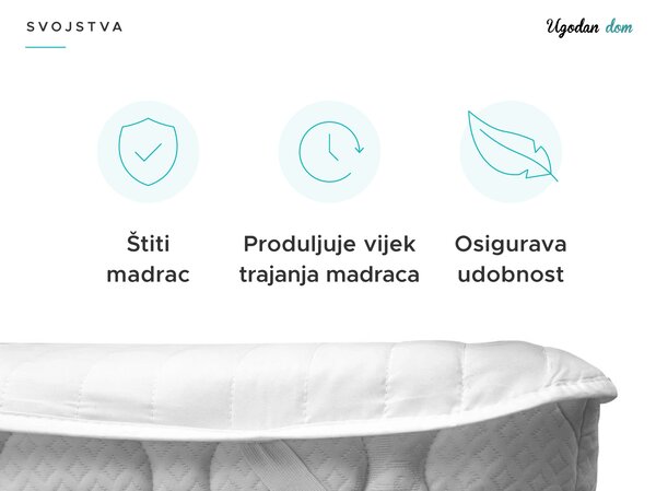 Vodootporan štitnik madraca PROŠIVEN za krevetic 70 x 140 cm