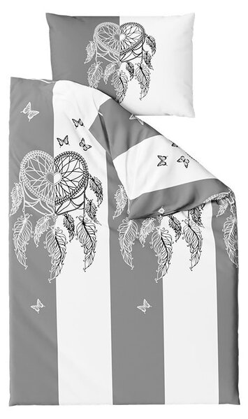 Posteljina od mikrovlakana TIRSO sivo-bijela Dimenzije posteljine: 70 x 90 cm | 140 x 200 cm