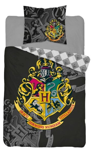 DETEXPOL Posteljina Harry Potter crni pamuk, 140/200, 70/80 cm
