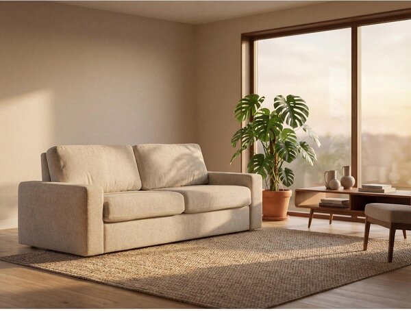 Svjetlo smeđa sklopiva sofa od samta 195 cm Nona – Makamii