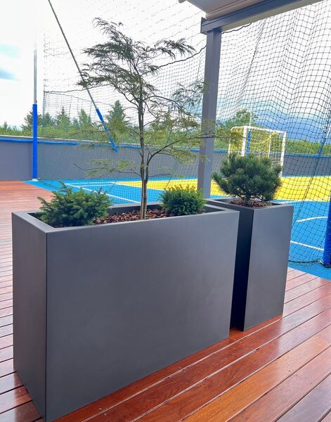 Ukrasna tegla za cvijeće Tower 70 x 40 cm antracit Diamond - Antracit - 51 - 70 cm - Europlast - 31 do 50cm - DA - Umjetna masa