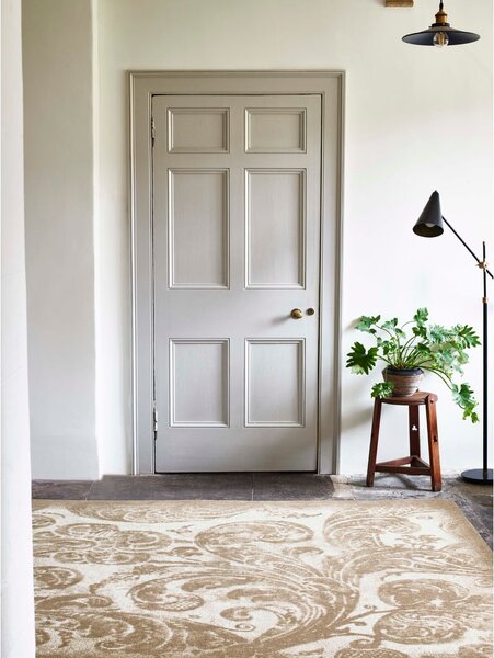 Bež vuneni tepih 133x190 cm Damask – Agnella