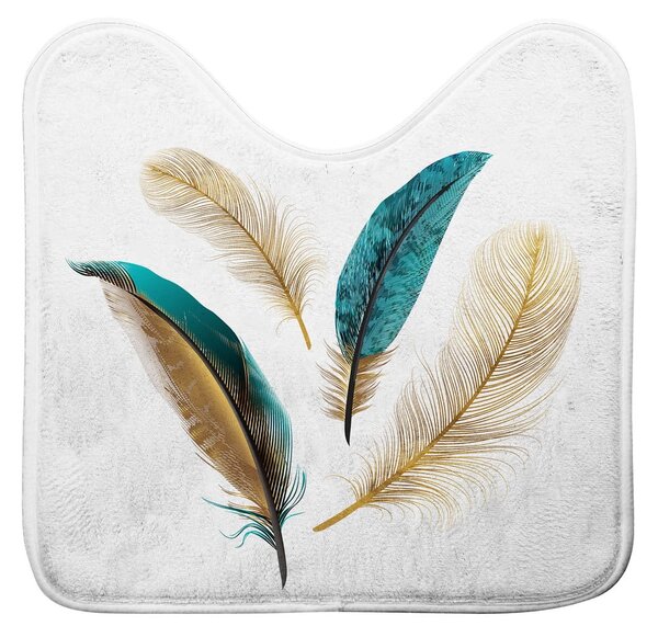 Bijela kupaonska prostirka za WC 45x45 cm Plumiss – douceur d'intérieur