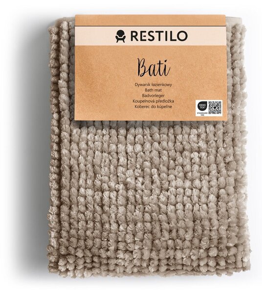 Svjetlo smeđa kupaonska prostirka 70x120 cm Bati – Restilo