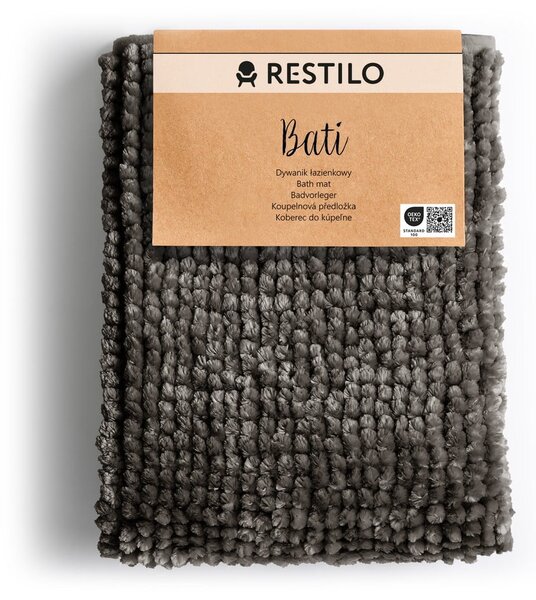 Tamno siva kupaonska prostirka 70x120 cm Bati – Restilo