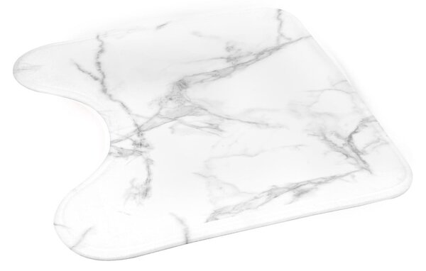 Bijela/siva kupaonska prostirka za WC 45x45 cm Marbre – douceur d'intérieur
