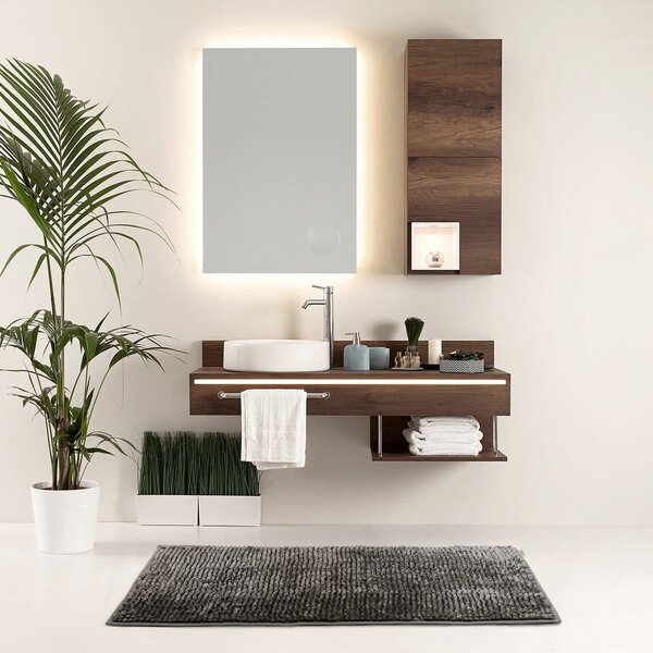 Tamno siva kupaonska prostirka 70x120 cm Bati – Restilo