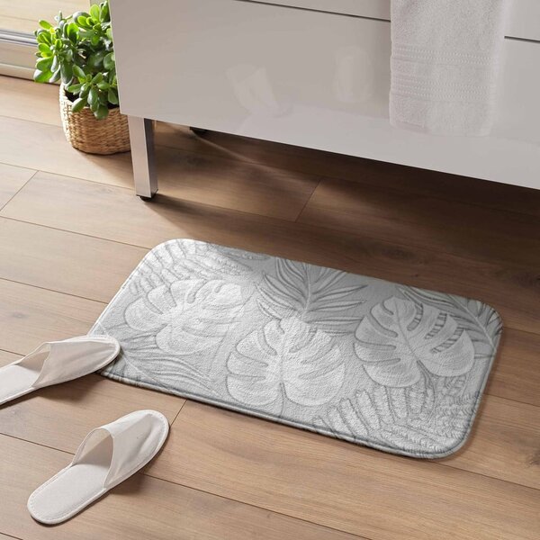 Svijetlo siva kupaonska prostirka 45x75 cm Amber – douceur d'intérieur