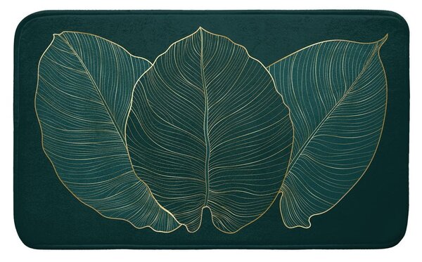 Tamno zelena kupaonska prostirka 45x75 cm Jade – douceur d'intérieur