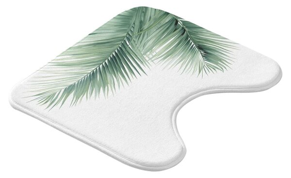 Bijela/zelena kupaonska prostirka za WC 45x45 cm Havane – douceur d'intérieur