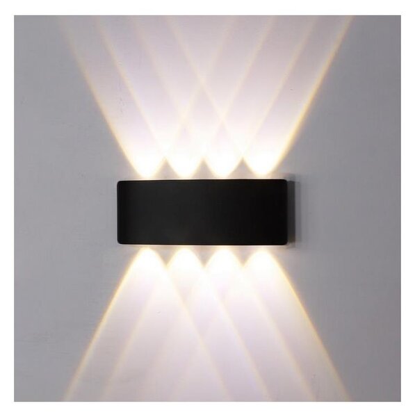 Top Light - LED Vanjska zidna svjetiljka LED/8W/230V IP44 4000K crna
