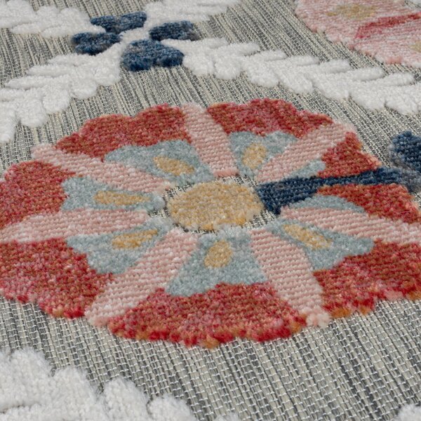 Sivi vanjski tepih 230x160 cm Flora - Flair Rugs