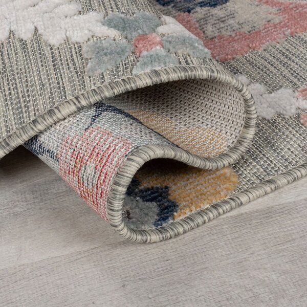 Sivi vanjski tepih 230x160 cm Flora - Flair Rugs
