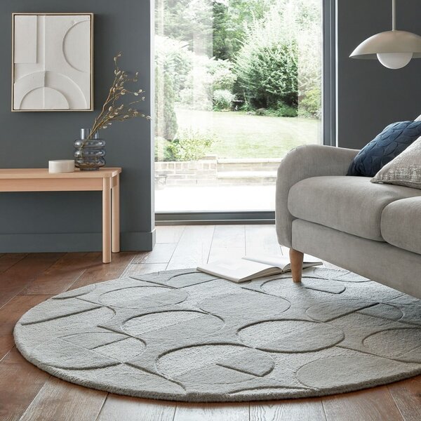 Sivi vuneni okrugli tepih ø 160 cm Gigi - Flair Rugs