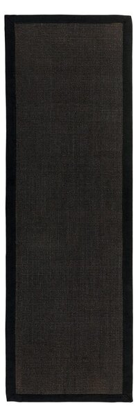 Crni tepih staza 240x68 cm Sisal - Asiatic Carpets