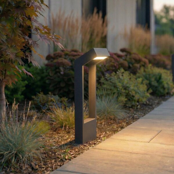 Arcchio Kovato LED svjetlo za stazu, visina 60 cm, tamnosivo, IP65, Sivo, Metal