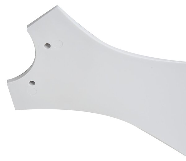 Kayu LED stropni ventilator, bijeli, DC, tih, Ø 132 cm - Lucande Lucande, Kayu, Bijela, Dnevna soba, Plastika, Moderan