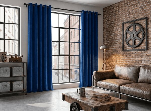 Zatemnjiva zavjesa DREAM VELVET 140x250 cm, mornarsko plava Sistem za vješanje: Metalni prstenovi