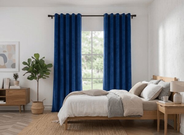 Zatemnjiva zavjesa DREAM VELVET 140x250 cm, mornarsko plava Sistem za vješanje: Metalni prstenovi