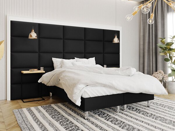 Tapeciran zidni panel Pazara 70x40 (ekokoža soft 011 (crna))