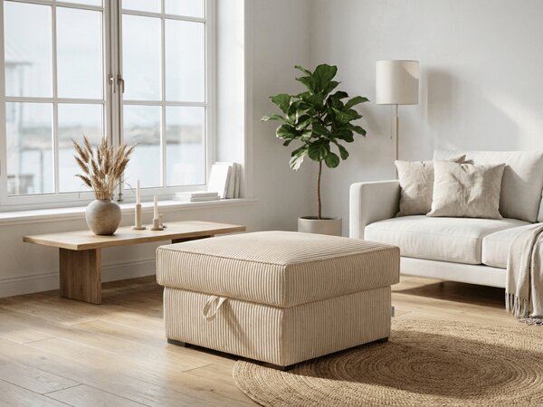 Krem tabure SMART COSARO s prostorom za odlaganje 65x65 cm