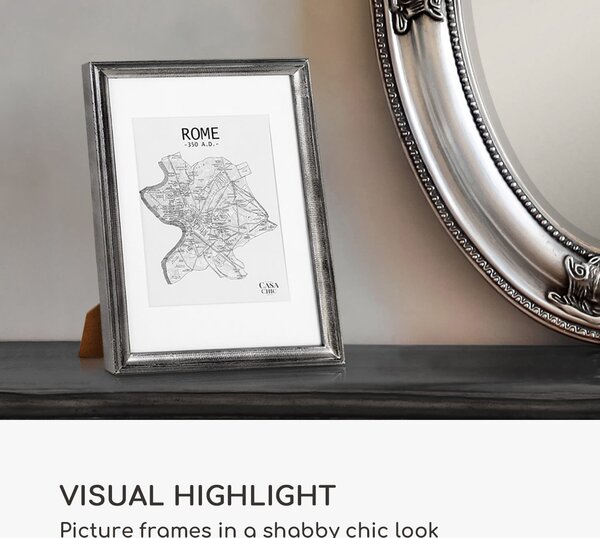 Casa Chic Lancaster, okvir za slike, pravokutni, DIN A4 fotografije, nosač, drvo