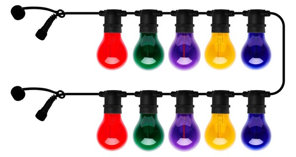 Sirius Tobias LED lanac svjetala, produžetak, višebojni, 10 lampica, duljina 4,5 m, Višebojno, Plastika