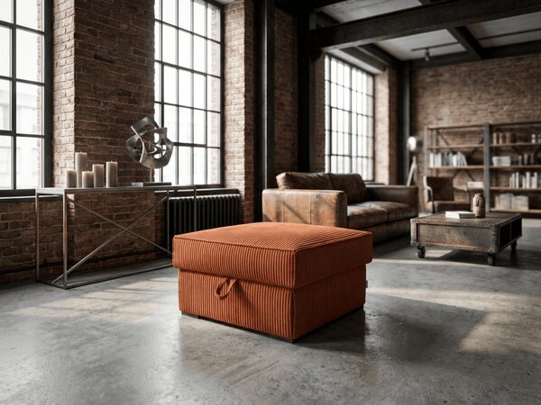 Terakotni taburet SMART COSARO s prostorom za pohranu 65x65 cm