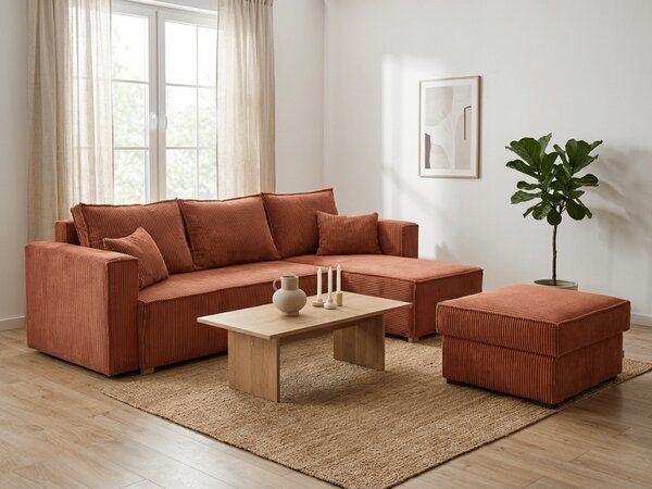 Terakotni taburet SMART COSARO s prostorom za pohranu 65x65 cm