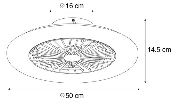 Stropni ventilator bijeli 50 cm sa zvjezdanom projekcijom i daljinskim upravljačem - Climo