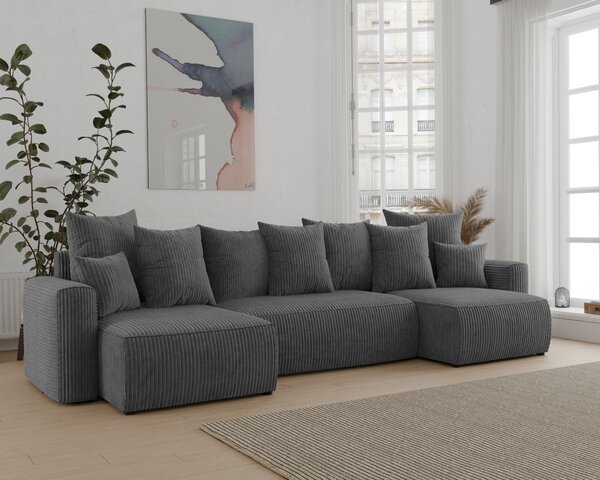 Zondo.hr Kutna garnitura Denia U (tamnosiva). Akcija -20%. 1133146