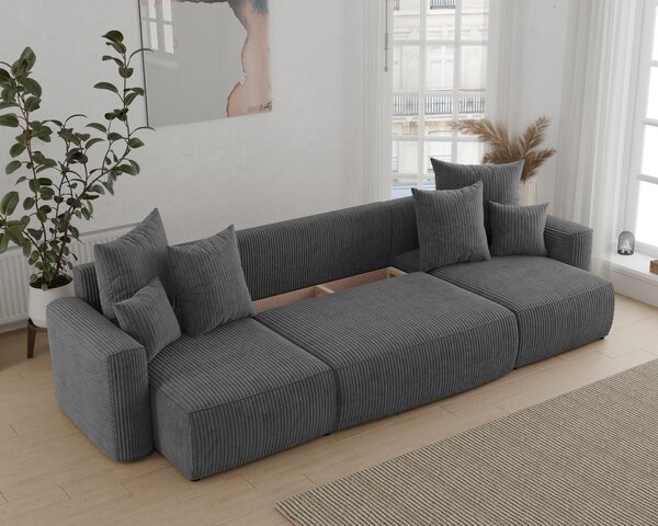 Zondo.hr Kutna garnitura Denia U (tamnosiva). Akcija -20%. 1133146
