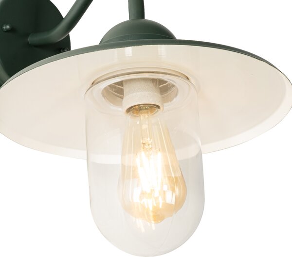 Moderna vanjska zidna lampa tamno zelena IP44 - Kansas