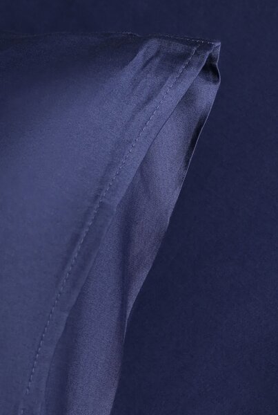 Posteljina s plahtom Saten Simply Dark Blue 140x200