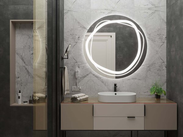 Okruglo ogledalo s LED osvjetljenjem C9