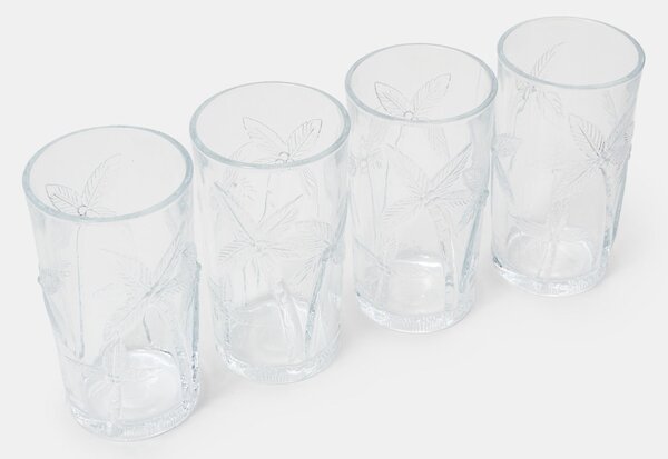 Sinsay - Set čaša s reljefnim uzorkom palmi 4 pack