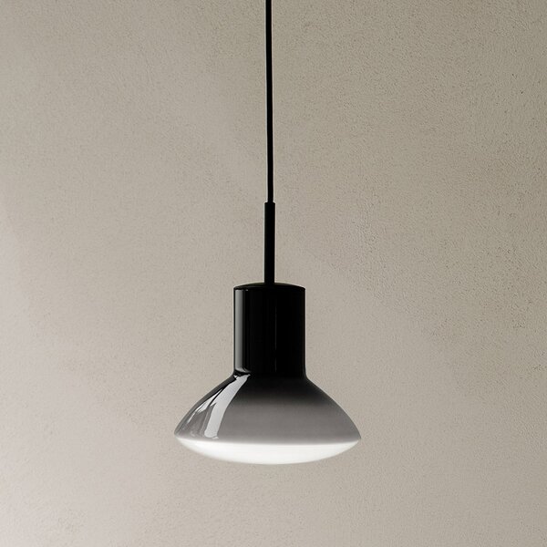 GRUPA Grupa Onda viseća lampa, siva, Ø 17 cm, staklo, GU10, prigušiva, Sivo, Dnevni boravak/blagovaonica, Aluminij
